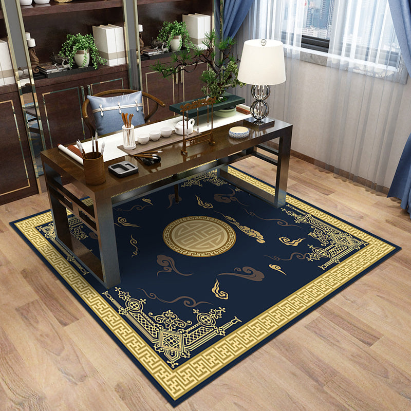 BowLift | Multi-Color Pattern Rug Polypropylene Asia Indoor Rug Non-Slip Back Stain-Resistant Area Rug for Living Room
