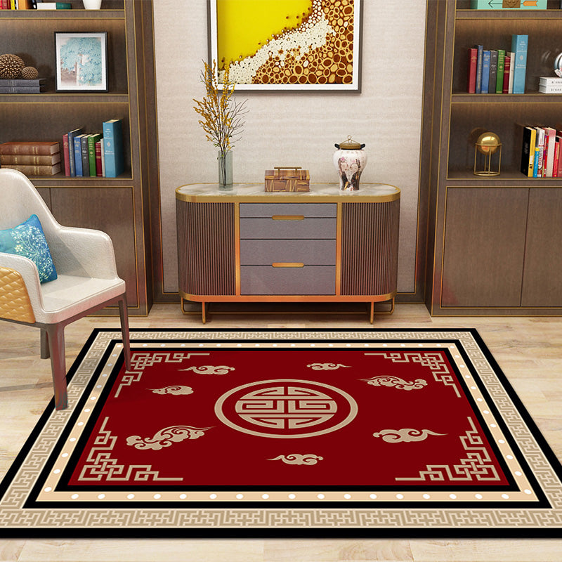 BowLift | Multi-Color Pattern Rug Polypropylene Asia Indoor Rug Non-Slip Back Stain-Resistant Area Rug for Living Room