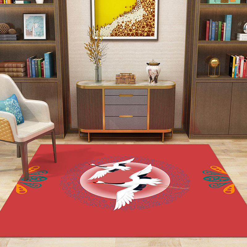 BowLift | Multi-Color Pattern Rug Polypropylene Asia Indoor Rug Non-Slip Back Stain-Resistant Area Rug for Living Room
