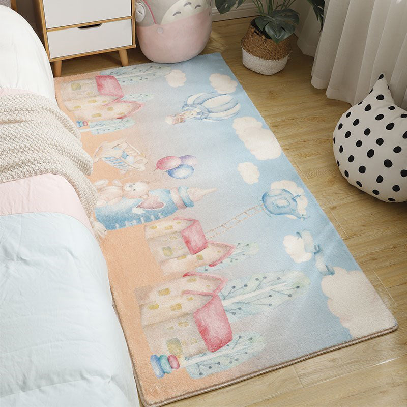 BowLift | Beautiful Bedroom Rug Multicolor Cartoon Pattern Indoor Rug Synthetic Non-Slip Stain-Resistant Rug