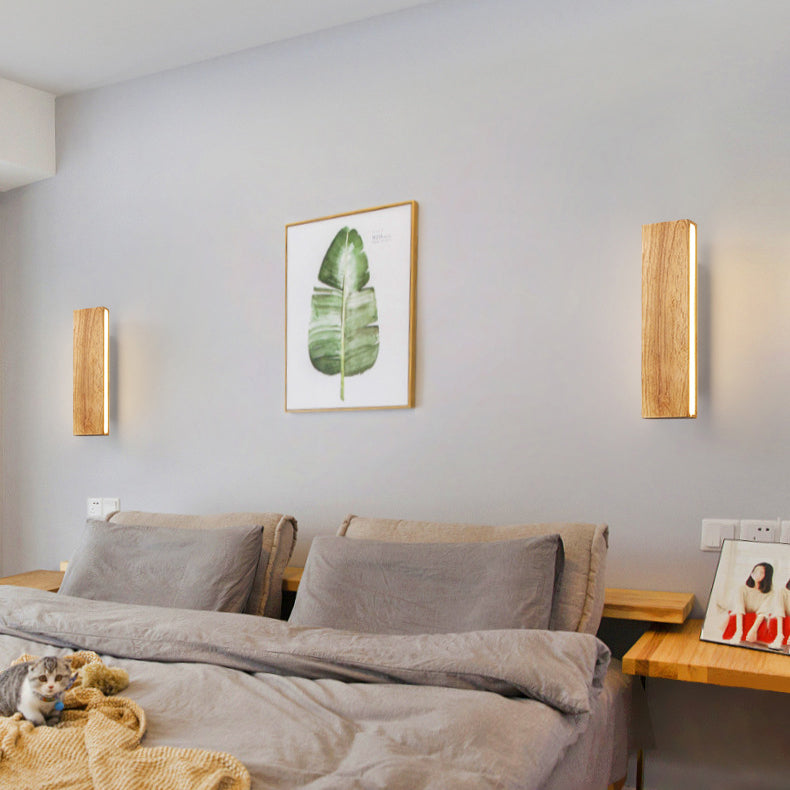BowLift | OakBeam | Minimalist Solid Wood LED Wall Light