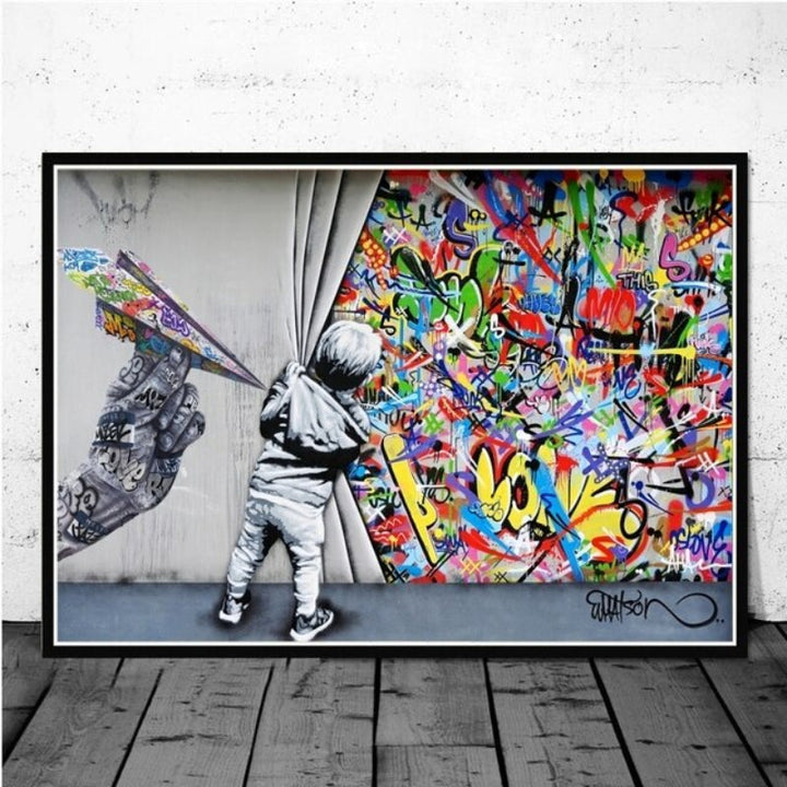Pop Art Street Graffiti - Canvas Wall Art Painting | Bowlift