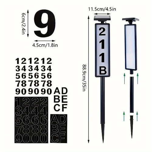 BowLift | Solar-Powered Address Sign with Dual Lighting Modes