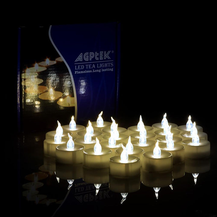 BowLift | 24-piece: Warm white tea lights timer flameless smokeless candles