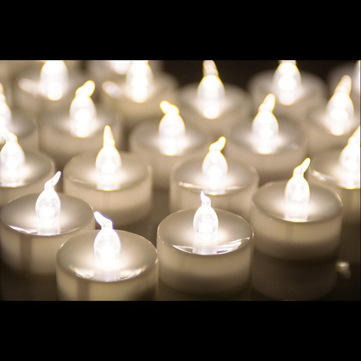 BowLift | 24-piece: Warm white tea lights timer flameless smokeless candles
