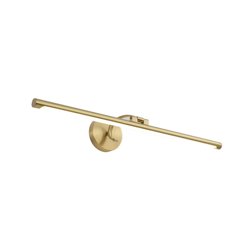 BowLift | Linear Bathroom LED Wall Lamp Acrylic Simplicity Wall Mount Lighting in Brass