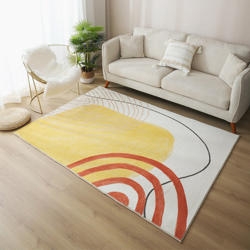 BowLift | Relaxing Living Room Carpet Multicolor Color Block Indoor Carpet Polypropylene Non-Slip Backing Easy Care Carpet