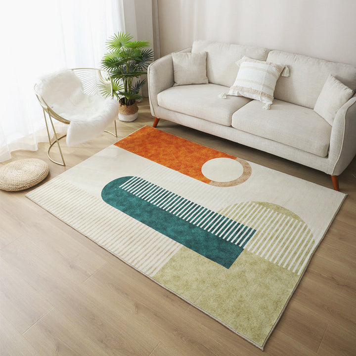BowLift | Relaxing Living Room Carpet Multicolor Color Block Indoor Carpet Polypropylene Non-Slip Backing Easy Care Carpet