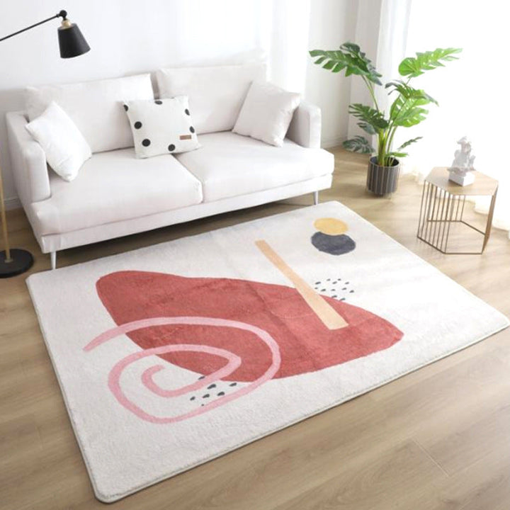 BowLift | Southwestern handcrafted rug Multicolor Polyester indoor rug non-slip backing easy care rug for living room