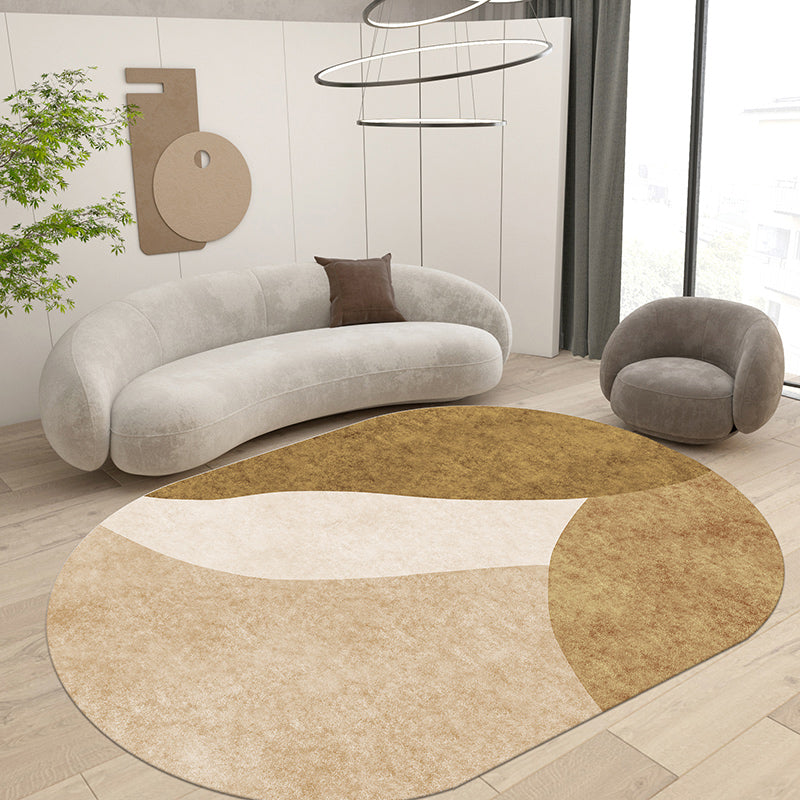 BowLift | Scandinavian Living Room Wallpaper Multicolored Color Block Indoor Carpet Synthetic Non-Slip Back Easy-Care Carpet