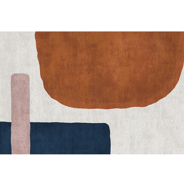BowLift | Relaxing Color Box Rug Multicolored Synthetic Indoor Rug Non-Slip Back Pet-Friendly Area Rug for Living Room