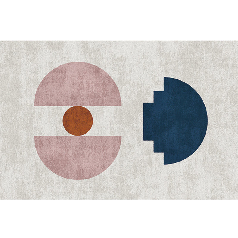 BowLift | Relaxing Color Box Rug Multicolored Synthetic Indoor Rug Non-Slip Back Pet-Friendly Area Rug for Living Room