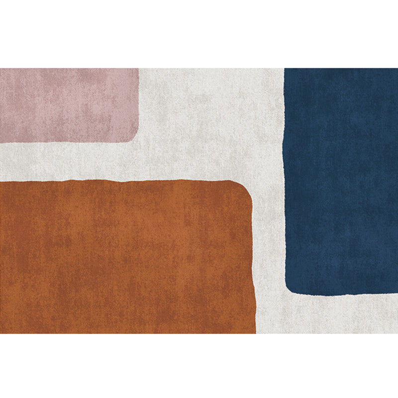 BowLift | Relaxing Color Box Rug Multicolored Synthetic Indoor Rug Non-Slip Back Pet-Friendly Area Rug for Living Room