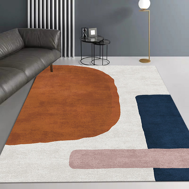 BowLift | Relaxing Color Box Rug Multicolored Synthetic Indoor Rug Non-Slip Back Pet-Friendly Area Rug for Living Room