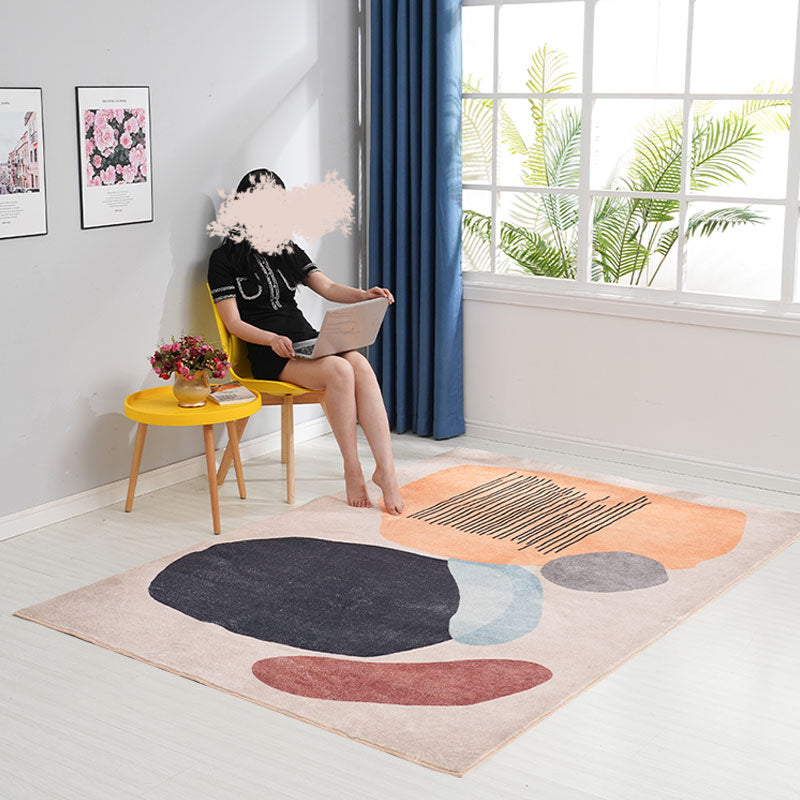 BowLift | Scandinavian Color Block Rug Multicolored Polypropylene Indoor Rug Non-Slip Back Pet-Friendly Rug for Living Room