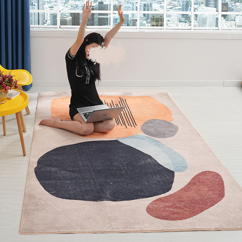 BowLift | Scandinavian Color Block Rug Multicolored Polypropylene Indoor Rug Non-Slip Back Pet-Friendly Rug for Living Room