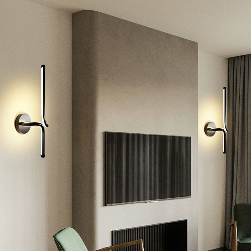 BowLift | Linear Nightstand Wall Lighting Metallic Minimalist Style LED Wall Light