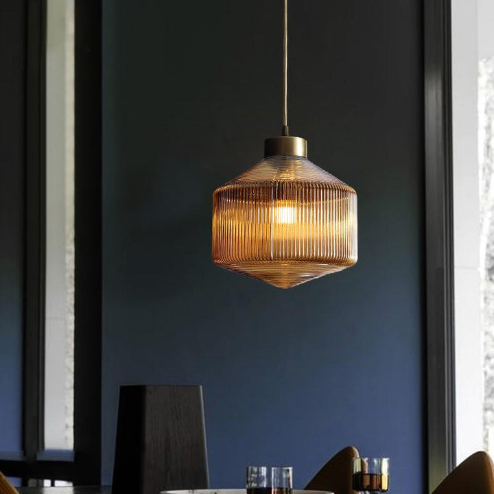 Modern Drum Chandelier made of Glass – Elegant Lighting for Dining Room and Living Room | Bowlift