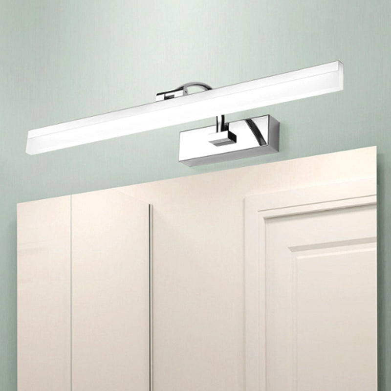 BowLift | Acrylic Slim Vanity Light Contemporary Style LED Chrome Finish Wall Lamp for Bathroom, 16"/19.5" Diameter