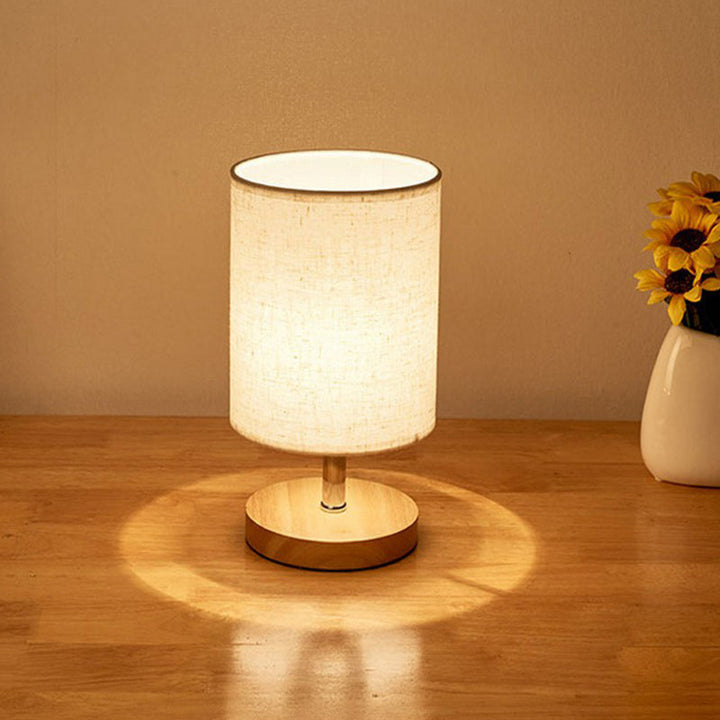 Stylish Minimalist Table Lamp - LinenWood | Bowlift