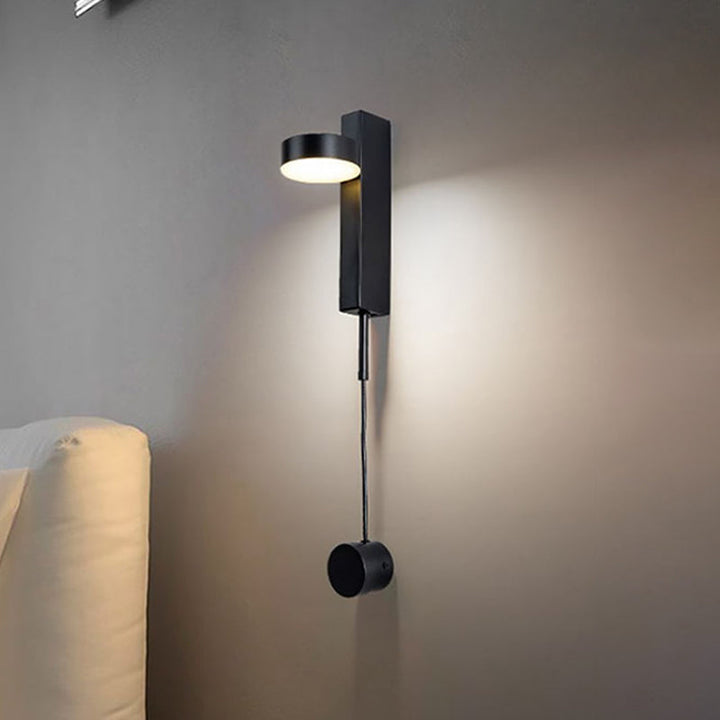 BowLift | Modern simple drum shade wall light metal LED wall light for the bedroom in white/warm light