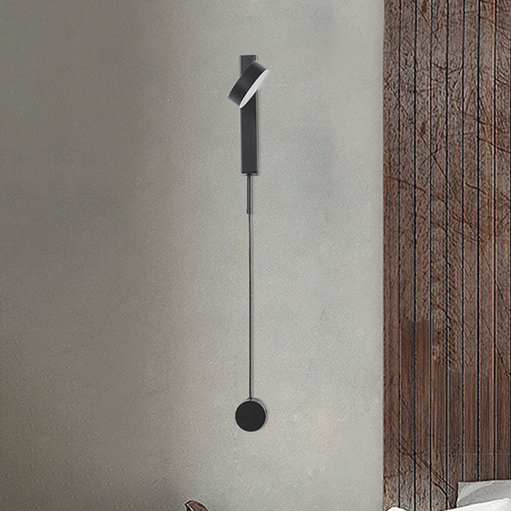 BowLift | Modern simple drum shade wall light metal LED wall light for the bedroom in white/warm light
