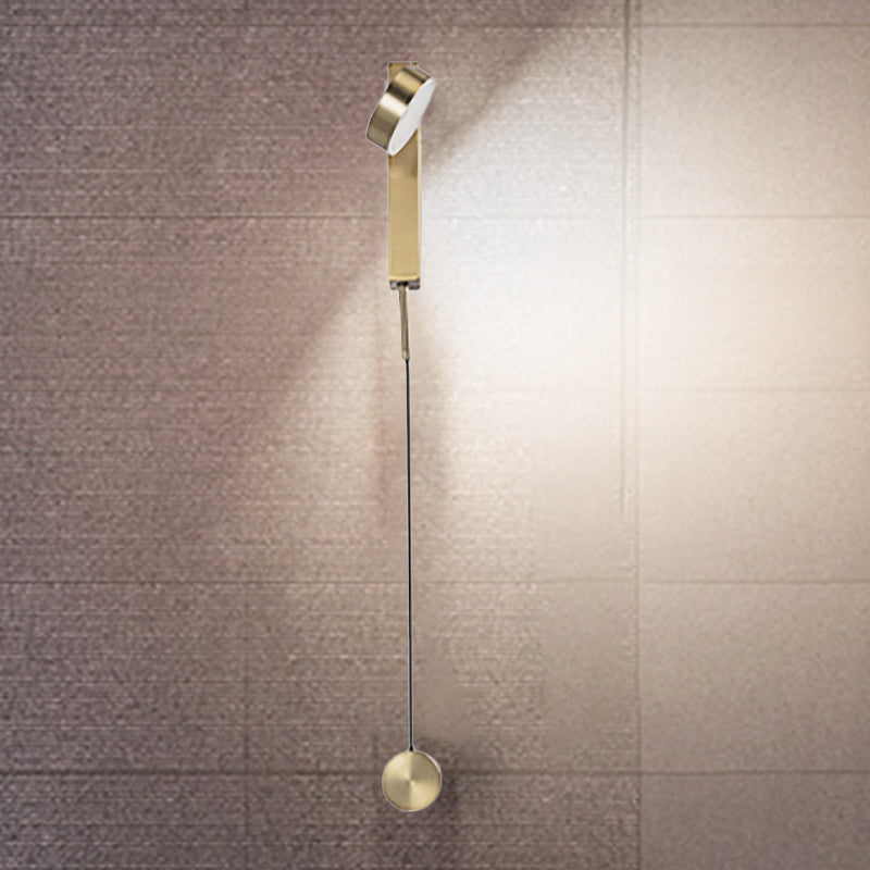 BowLift | Modern simple drum shade wall light metal LED wall light for the bedroom in white/warm light