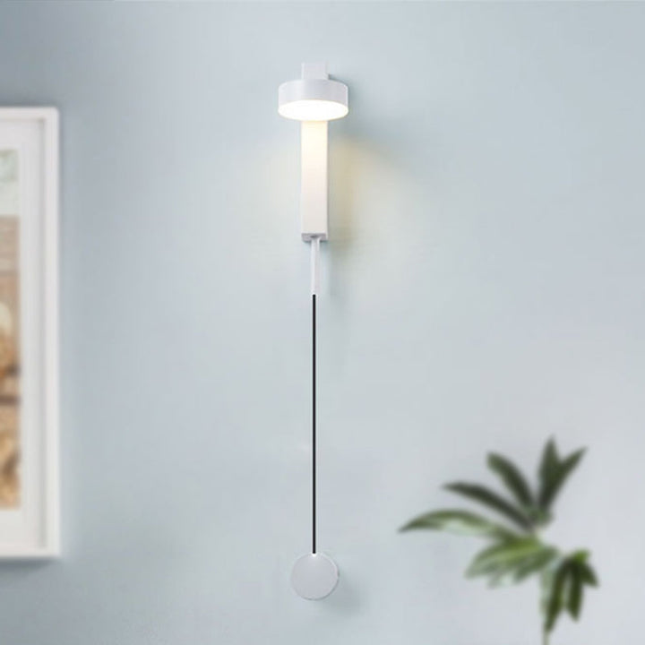BowLift | Modern simple drum shade wall light metal LED wall light for the bedroom in white/warm light