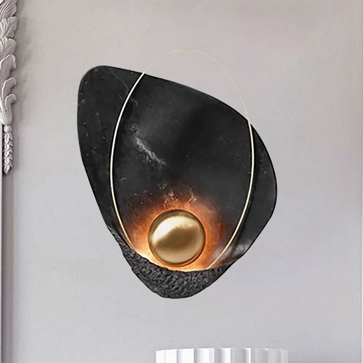 BowLift | Resin Shell-Shaped Wall Light Single Head Modern Metal LED Wall Light in White/Black Light