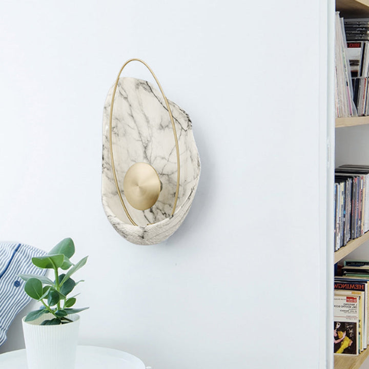 BowLift | Resin Shell-Shaped Wall Light Single Head Modern Metal LED Wall Light in White/Black Light