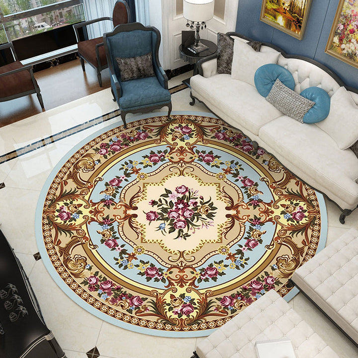 BowLift | Shabby Chic Living Room Rug Multicolored Flower Printed Indoor Carpet Non-Slip Pet-Friendly Area Rug