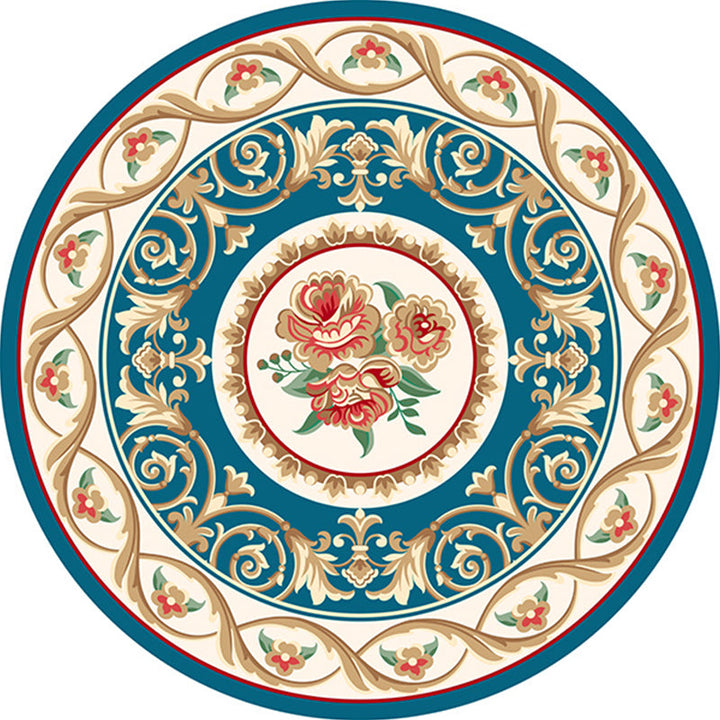 BowLift | Shabby Chic Living Room Rug Multicolored Flower Printed Indoor Carpet Non-Slip Pet-Friendly Area Rug