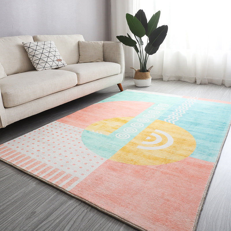 BowLift | Antique Living Room Rug Multicolored Flower Pattern Rug Non-Slip Back Pet Friendly Easy to Care Indoor Rug