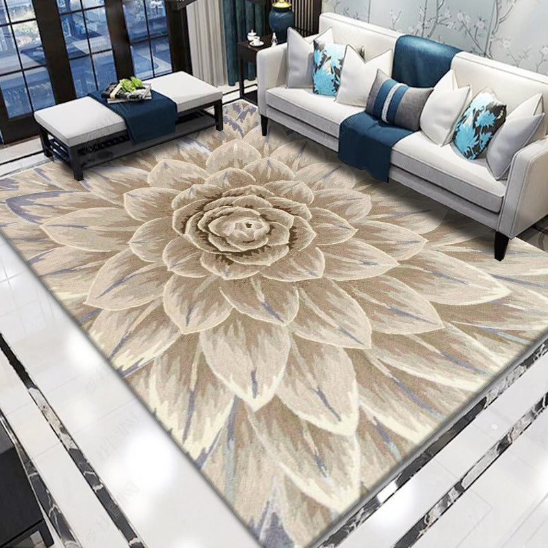 BowLift | Retro living room rug multicolored floral pattern indoor rug polyester non-slip fringed edge rug