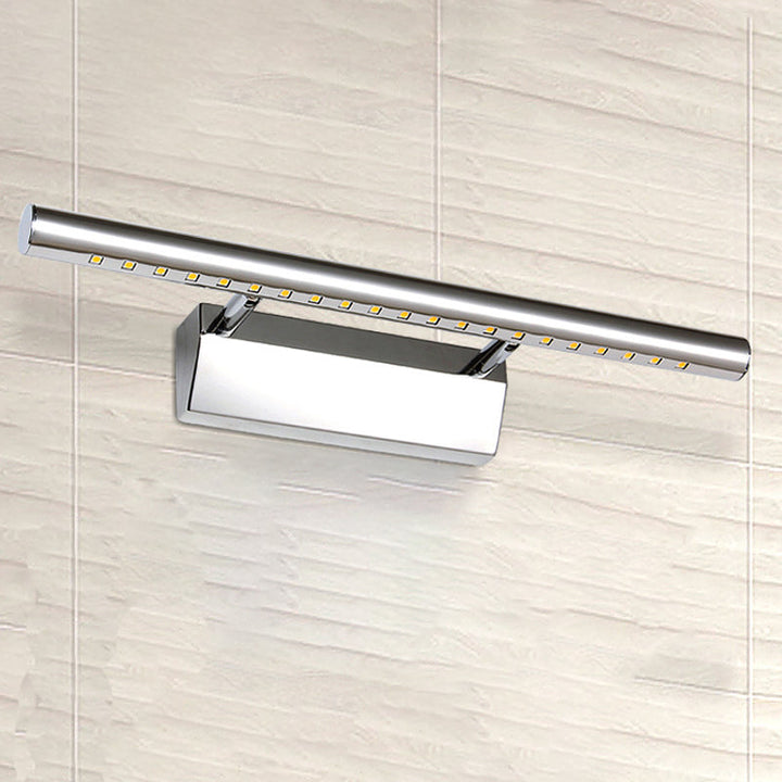 BowLift | Modern Style Cylinder Vanity Wall Sconce Metallic 10"/16" W LED Bathroom Wall Light in Chrome, Warm-/White Light