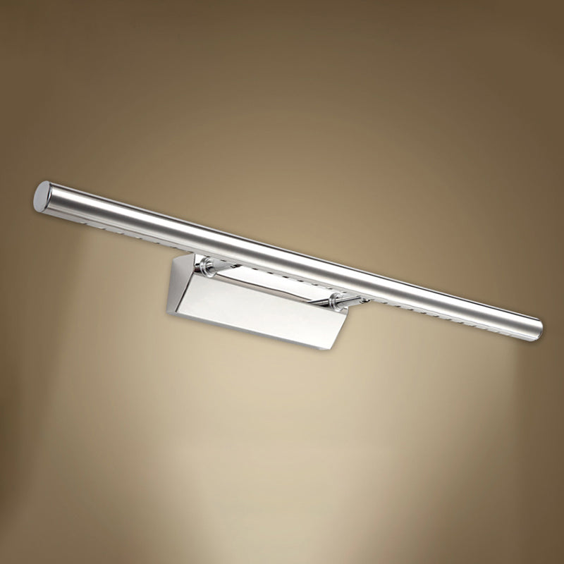 BowLift | Modern Style Cylinder Vanity Wall Sconce Metallic 10"/16" W LED Bathroom Wall Light in Chrome, Warm-/White Light