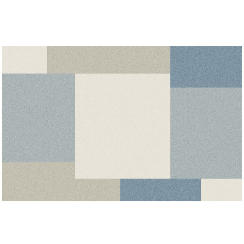 Modern geometric printed rug multicolored polyester rug non-slip machine washable rug for the bedroom | Bowlift