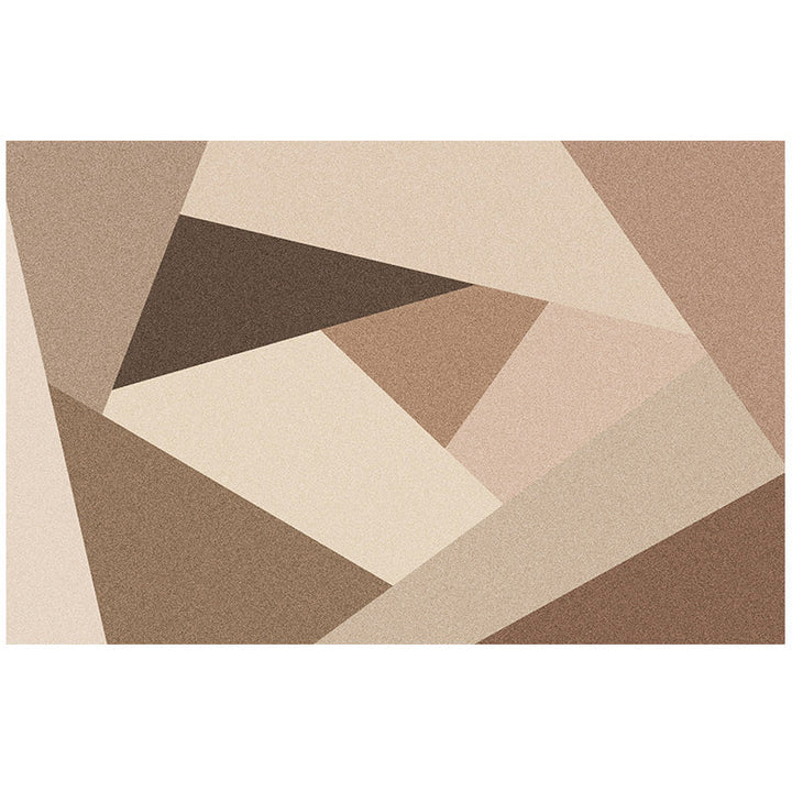 Modern geometric printed rug multicolored polyester rug non-slip machine washable rug for the bedroom | Bowlift