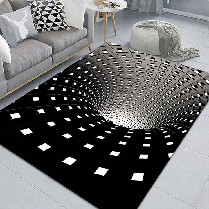 BowLift | Minimalist Living Room Rug Multicolored 3D-printed Mat Synthetic non-slip backing easy to care for Area Rug
