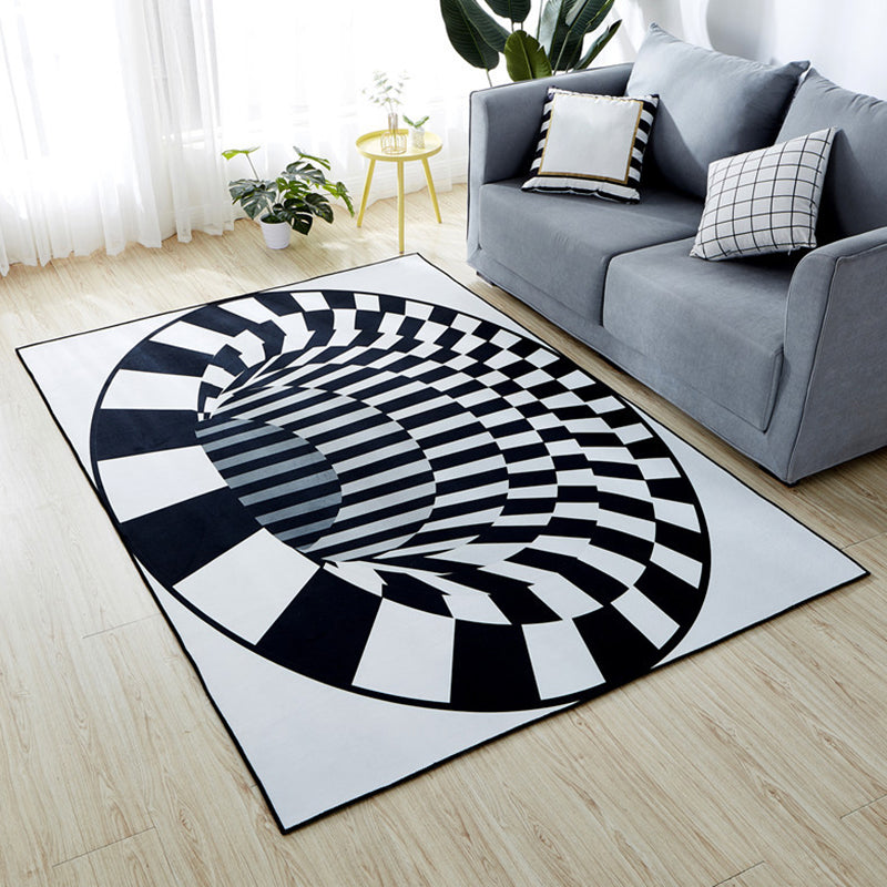 BowLift | Minimalist Living Room Rug Multicolored 3D-printed Mat Synthetic non-slip backing easy to care for Area Rug