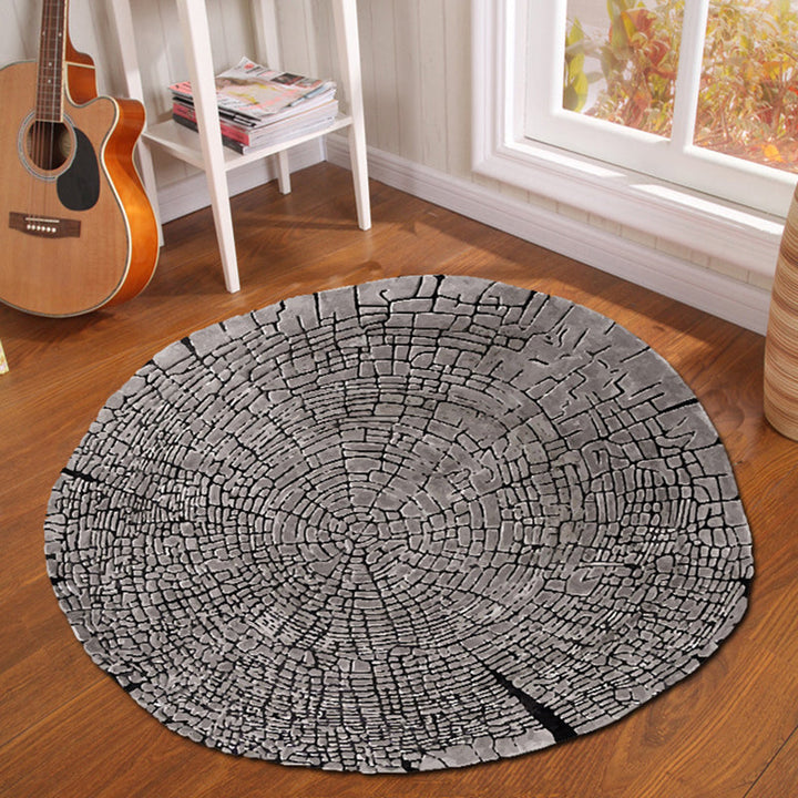 BowLift | Modern 3D-printed rug Multicolored synthetic rug with non-slip backing Machine washable rug for bedroom