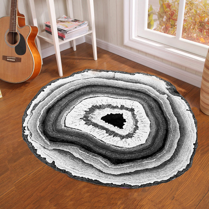 BowLift | Modern 3D-printed rug Multicolored synthetic rug with non-slip backing Machine washable rug for bedroom