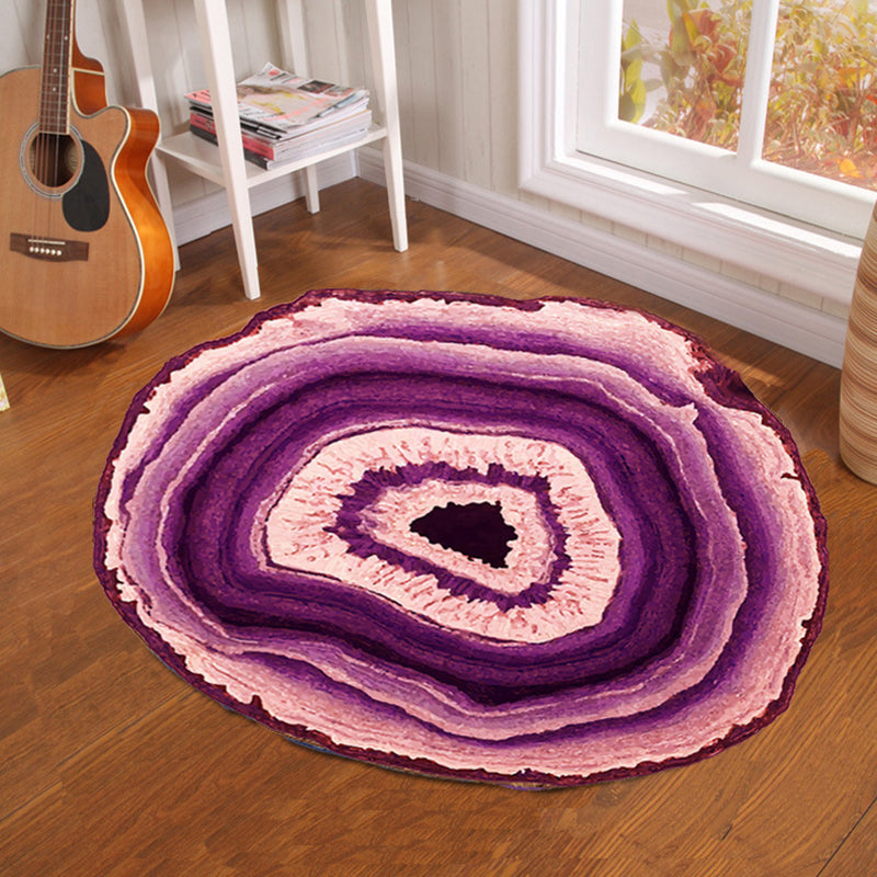 BowLift | Modern 3D-printed rug Multicolored synthetic rug with non-slip backing Machine washable rug for bedroom