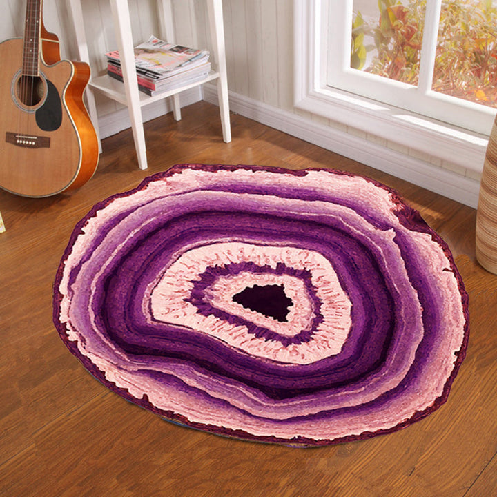 BowLift | Modern 3D-printed rug Multicolored synthetic rug with non-slip backing Machine washable rug for bedroom