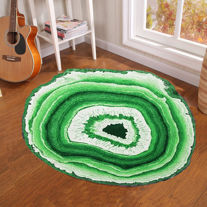 BowLift | Modern 3D-printed rug Multicolored synthetic rug with non-slip backing Machine washable rug for bedroom