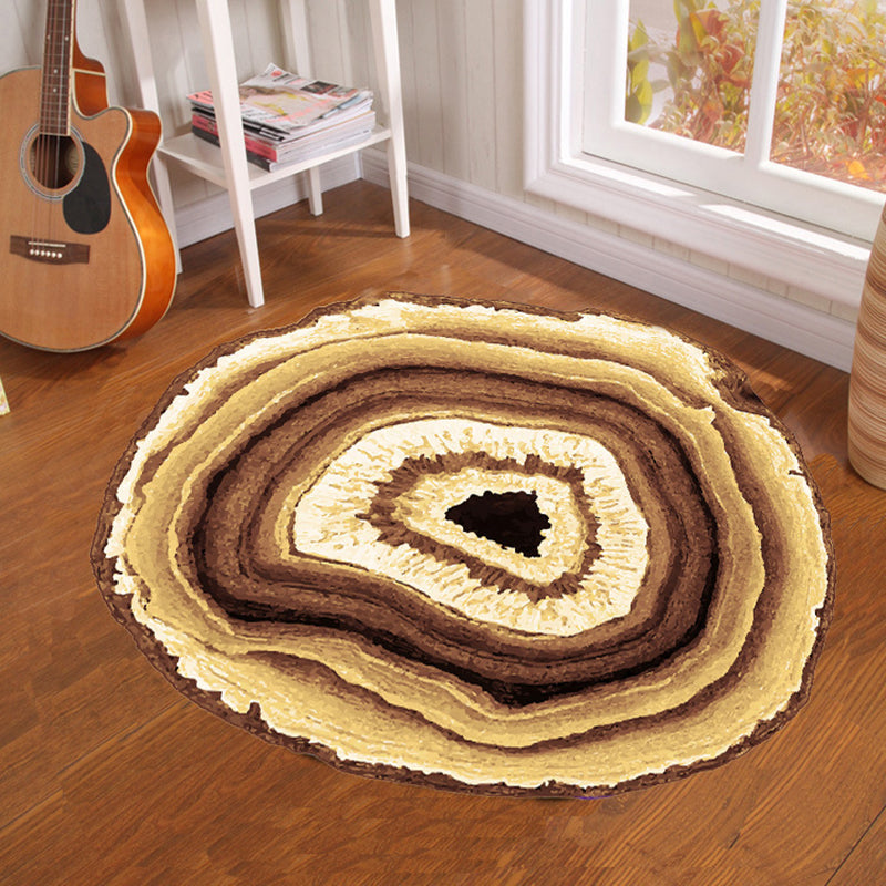 BowLift | Modern 3D-printed rug Multicolored synthetic rug with non-slip backing Machine washable rug for bedroom