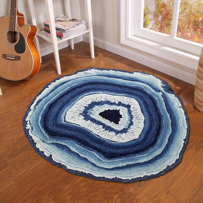 BowLift | Modern 3D-printed rug Multicolored synthetic rug with non-slip backing Machine washable rug for bedroom