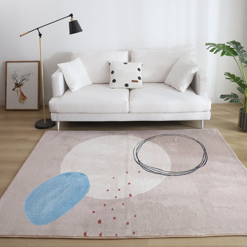 BowLift | Multicolored Living Room Rug Western Hand-Printed Area Rug Synthetic Non-Slip Carpet Pet-Friendly for Indoor Rugs