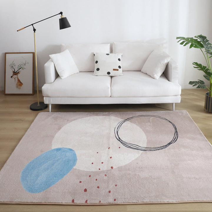 BowLift | Multicolored Living Room Rug Western Hand-Printed Area Rug Synthetic Non-Slip Carpet Pet-Friendly for Indoor Rugs