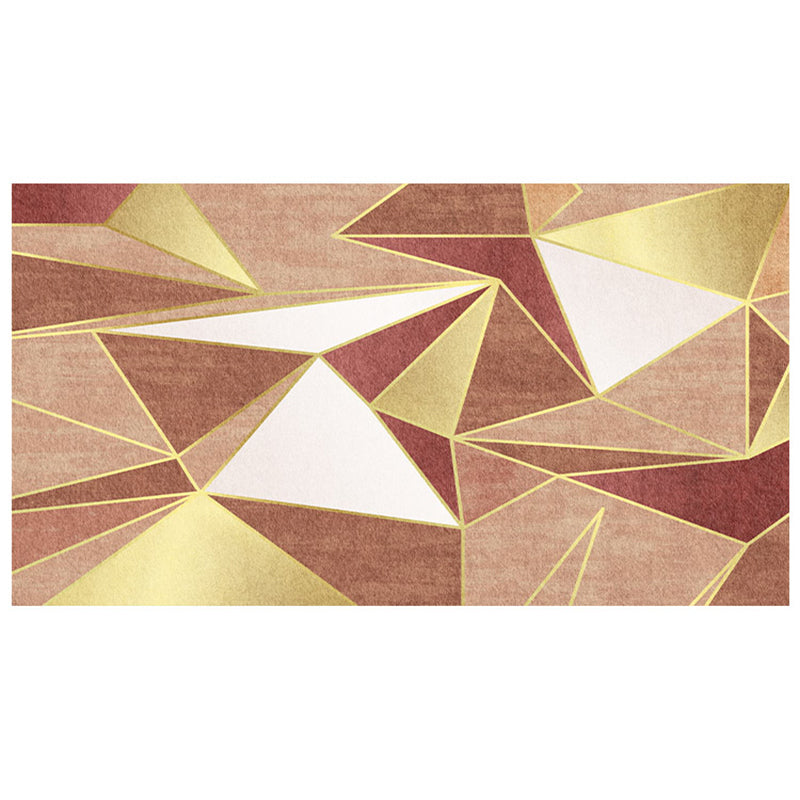 BowLift | Multicolored Hand-Printed Rug Polypropylene Relaxation Area Rug Non-Slip Back Washable Indoor Rug for the Living Room